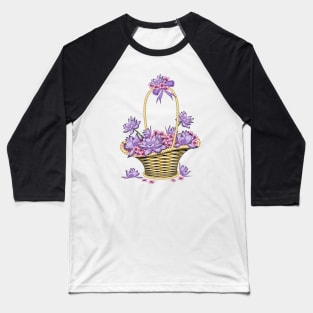 Floral Basket Baseball T-Shirt